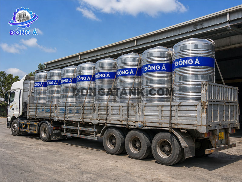 Bồn chứa nước Inox Đông Á 2500L đứng (Φ1380)