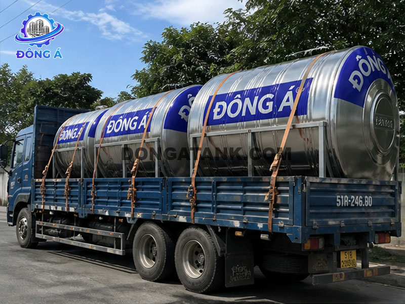 Bồn nước Inox Đông Á 1500L ngang (Φ1140)