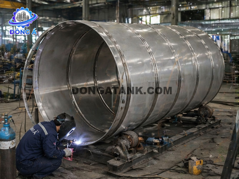 Bồn nước Inox ngang Đông Á 1000L (Φ960)