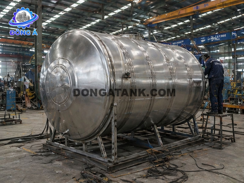 Bồn nước Inox ngang Đông Á 700L (Φ720)