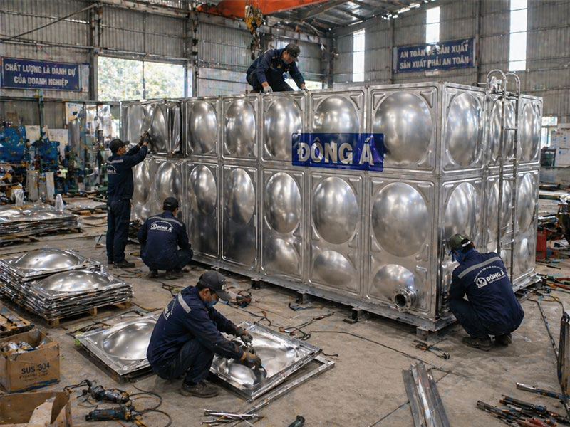 Bể inox lắp ghép