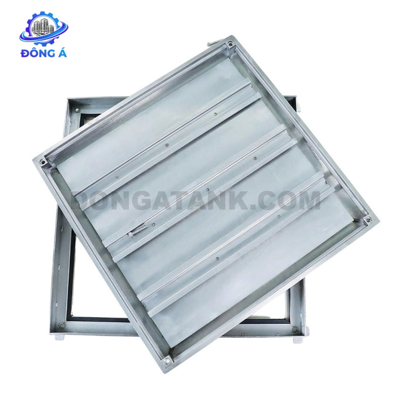 Nắp bể ngầm inox 1000x1000, chịu tải 2 tấn
