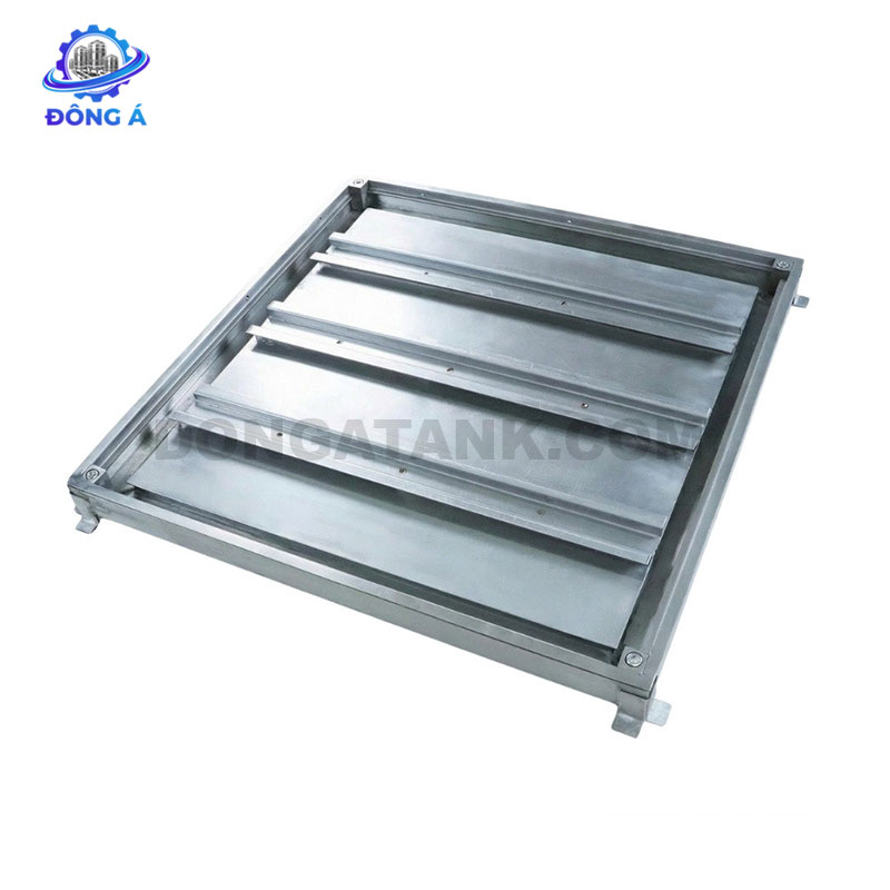 Nắp bể ngầm inox 800x800, chịu tải 2 tấn