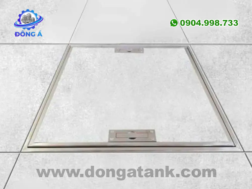 Báo giá nắp bể inox ngầm lát gạch thẩm mỹ cho phòng khách