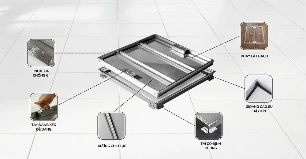 Nắp bể inox 304 