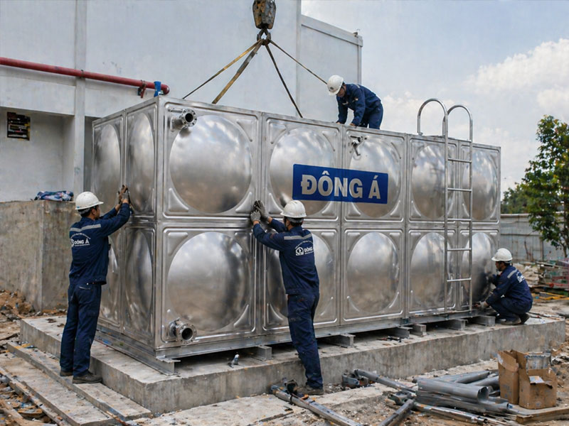 Bồn bể inox công nghiệp Đông Á 360 m&sup3;