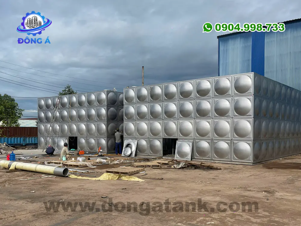 Bể inox lắp ghép công nghiệp ưu điểm và quy trình thi công