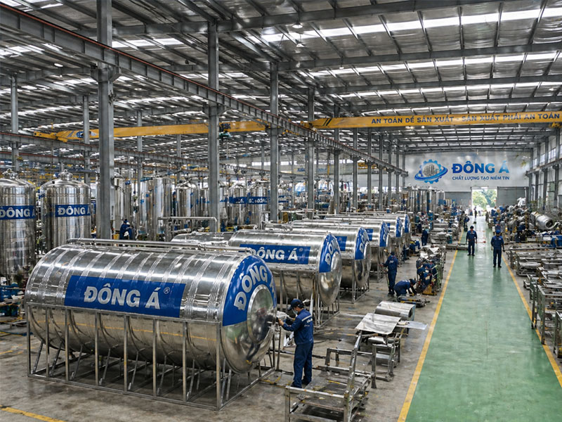 Bồn nước công nghiệp Đông Á ngang 12000L